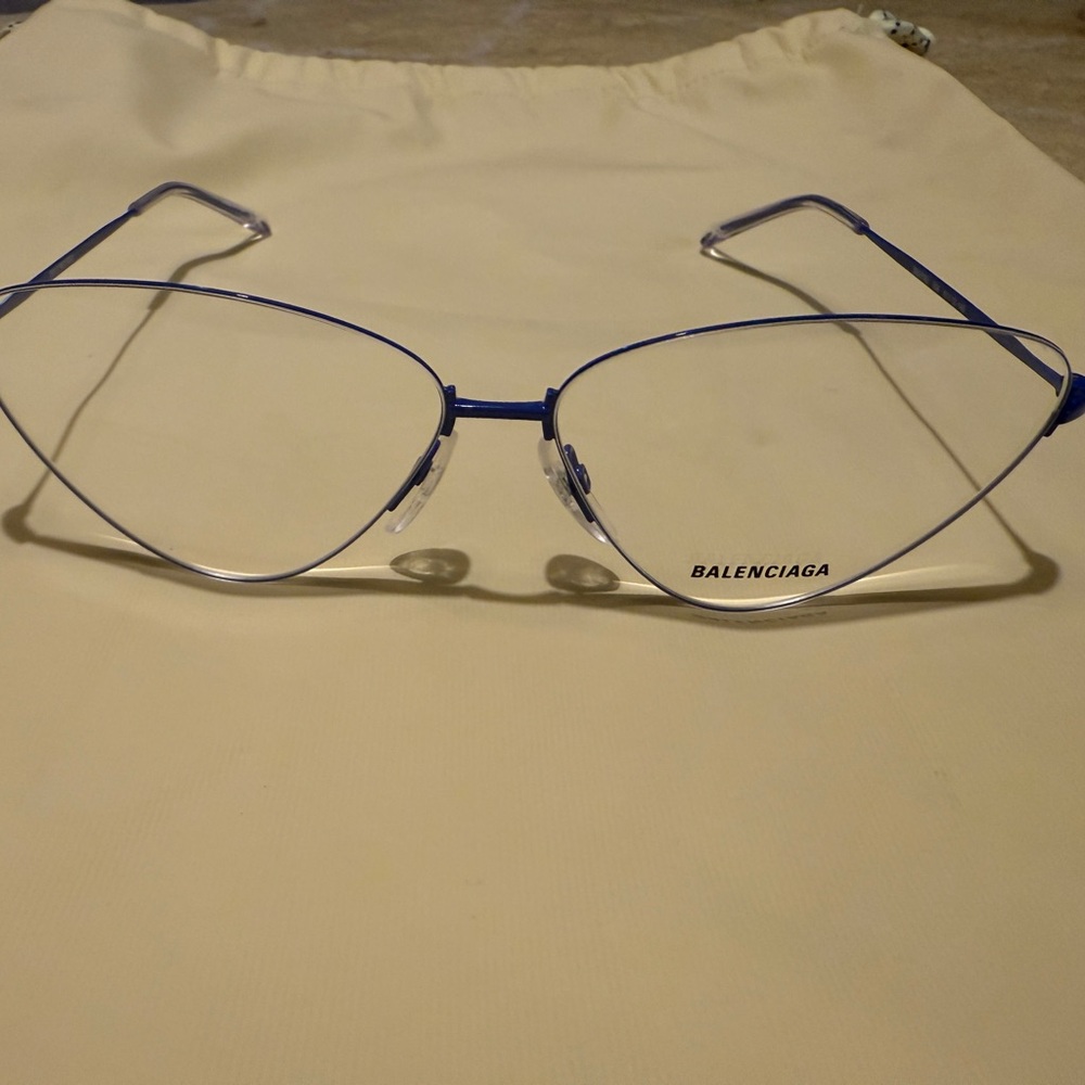 Balenciaga Women's Glasses with Blue Frame